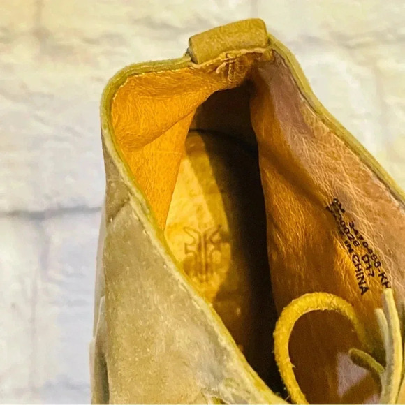 FRYE Women's Gabby Ghillie Block Heel Sandal Peep Toe Lace Up Bootie - Picture 7 of 15